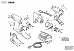 Bosch 0 603 936 766 Psr 7,2 Ves Cordless Screw Driver 7.2 V / Eu Spare Parts